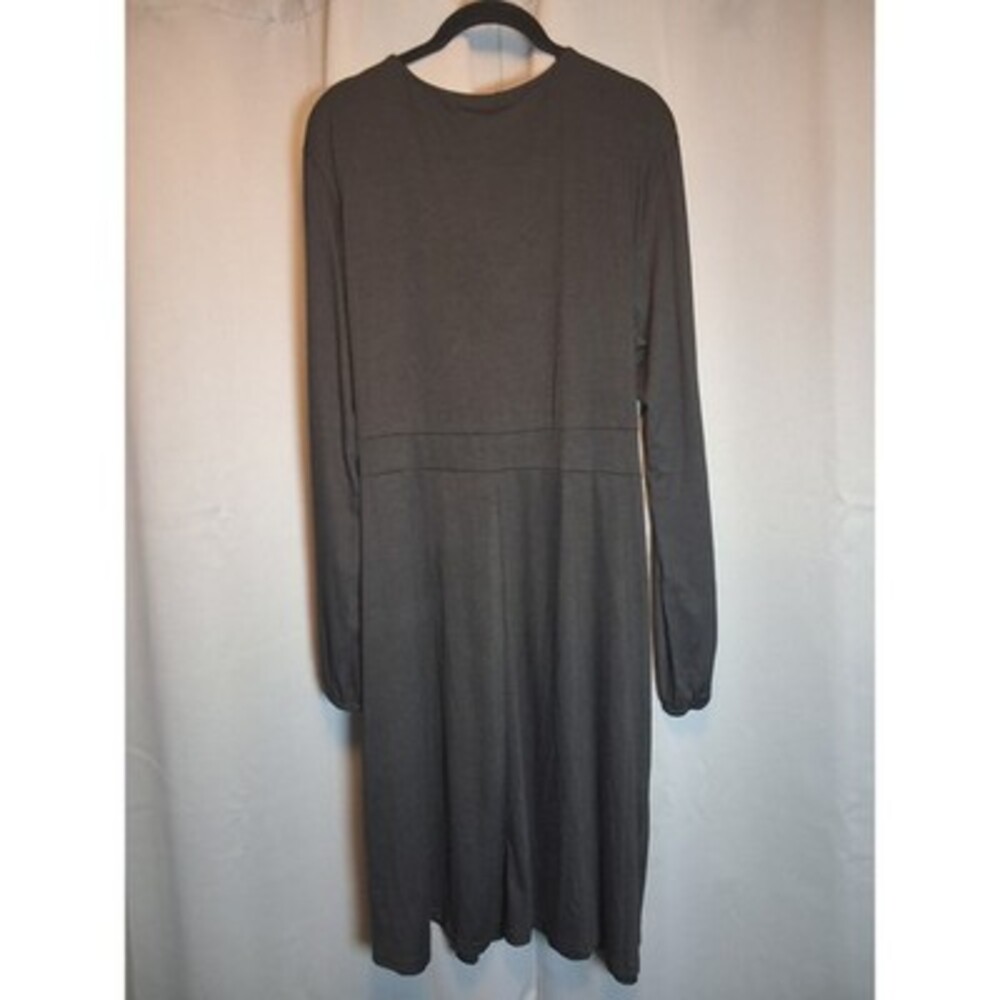 Plus Size 3x Amzplus Long Stretchy Sleeve Black Dress NWT - Picture 3 of 6